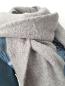 Preview: Damen Blogger Schal Winter Zipfel Tuch Stola kuschelweich warm made in Italy hellgrau 3